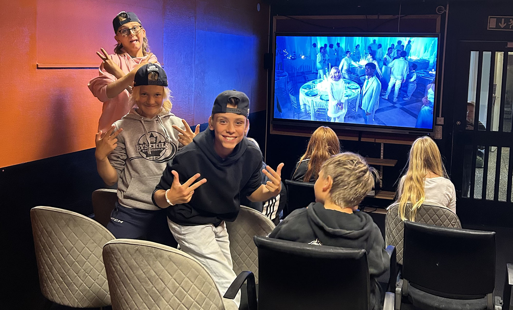 Bild från Fritidsgården Bubblans biograf i Sunne.