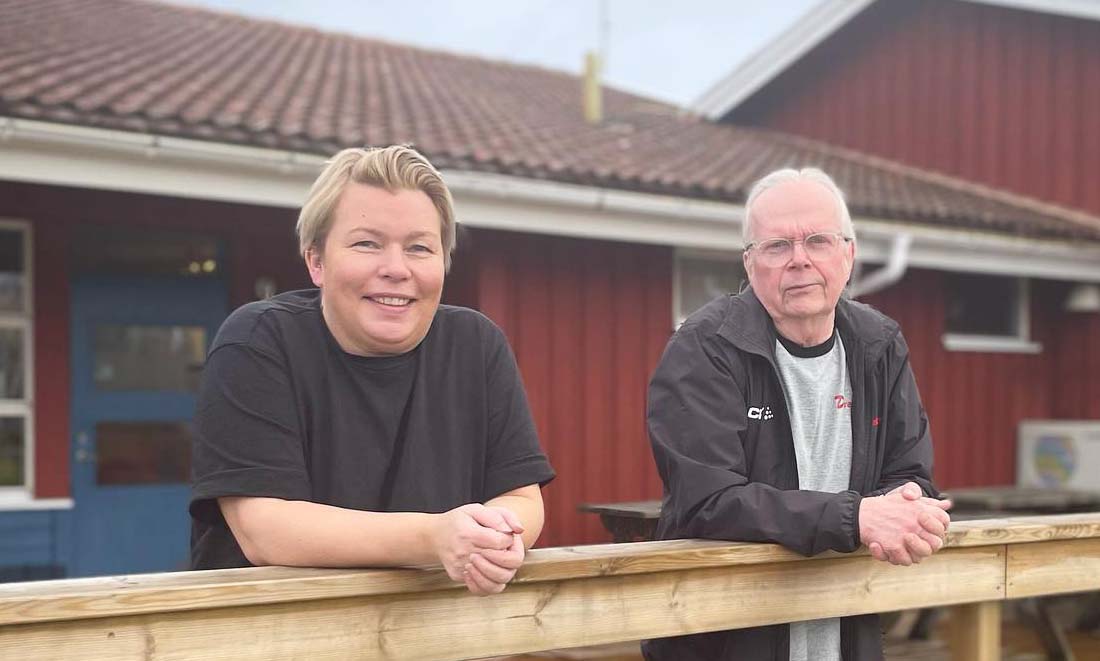 Maria och Lars-Erik på IFK Sunne Fotboll investerar i solceller på Kolsnär