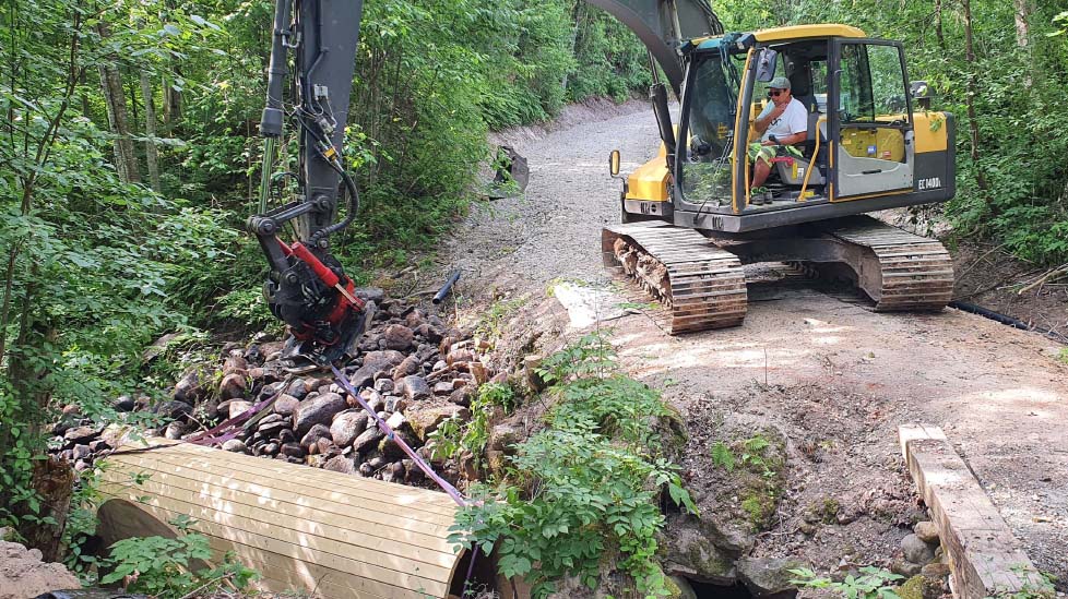 Renovation of an old bridge at Sillegården