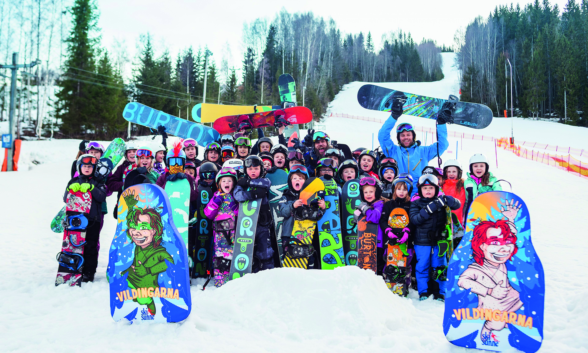 VÄIF Snowboardsektion i backen på Ski Sunne